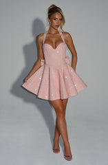 Georgette Mini Dress - Blush