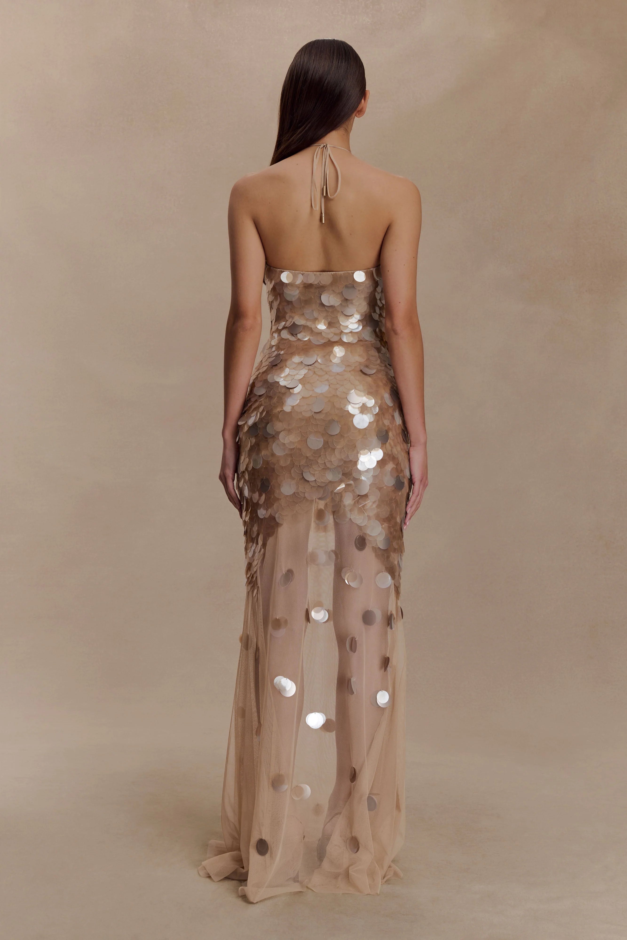 Jenny Hand Embellished Maxi Dress - Gold