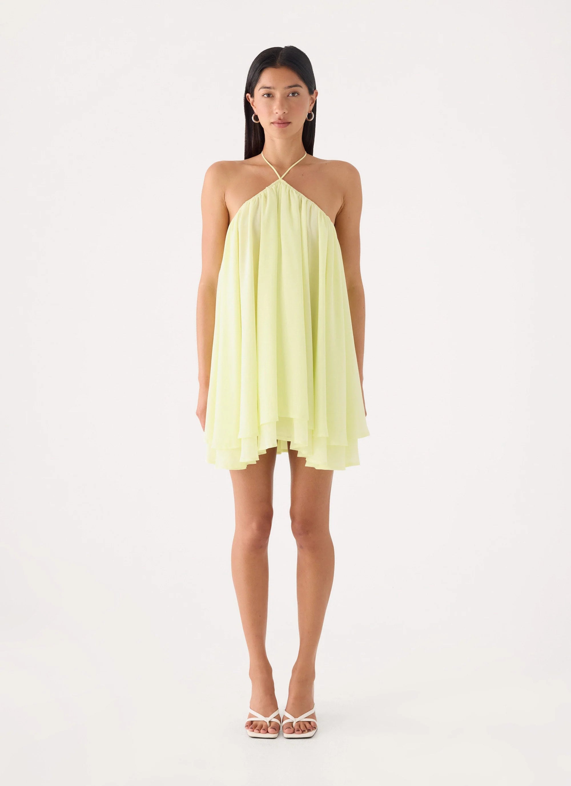 Alicelle Halter Mini Dress - Yellow