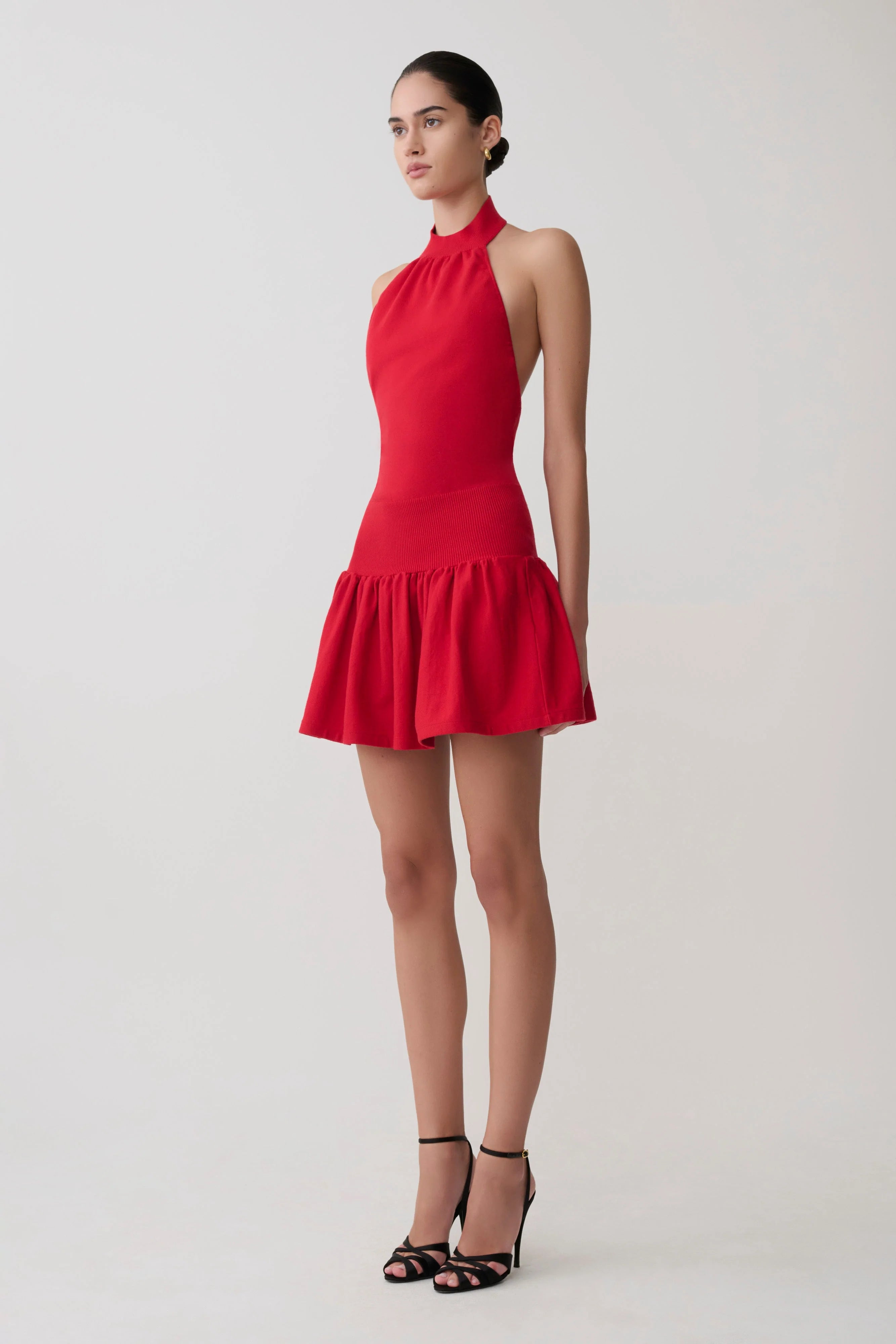 Rory Halter Mini Knit Dress - Red