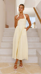 Caden Maxi Dress - Lemon